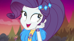 Size: 1920x1080 | Tagged: safe, screencap, character:rarity, equestria girls:sunset's backstage pass, g4, my little pony:equestria girls, geode of shielding, magical geodes, music festival outfit, solo