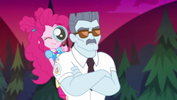 Size: 1920x1080 | Tagged: safe, screencap, character:pinkie pie, equestria girls:sunset's backstage pass, g4, my little pony:equestria girls, magnifying glass, max steele