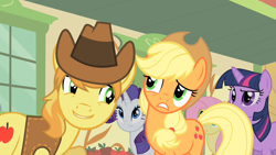 Size: 1280x720 | Tagged: safe, screencap, character:applejack, character:braeburn, episode:over a barrel, g4, my little pony: friendship is magic