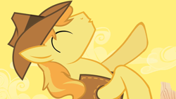Size: 1280x720 | Tagged: safe, screencap, character:braeburn, species:earth pony, species:pony, episode:over a barrel, g4, my little pony: friendship is magic, rearing, solo