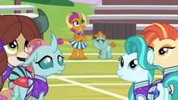 Size: 1920x1080 | Tagged: safe, screencap, character:lighthoof, character:ocellus, character:shimmy shake, character:smolder, character:snips, character:yona, species:changedling, episode:2-4-6 greaaat, cheerleader