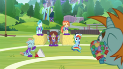 Size: 1920x1080 | Tagged: safe, screencap, character:lighthoof, character:ocellus, character:rainbow dash, character:shimmy shake, character:snips, character:yona, species:changedling, episode:2-4-6 greaaat