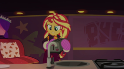 Size: 1920x1080 | Tagged: safe, screencap, character:sunset shimmer, equestria girls:sunset's backstage pass, g4, my little pony:equestria girls, solo, toaster