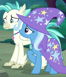 Size: 310x360 | Tagged: safe, screencap, character:terramar, character:trixie, episode:student counsel, cropped