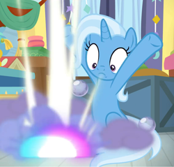 Size: 1128x1080 | Tagged: safe, screencap, character:trixie, episode:a horse shoe-in, g4, my little pony: friendship is magic, cropped