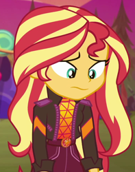 Size: 756x959 | Tagged: safe, screencap, character:sunset shimmer, equestria girls:sunset's backstage pass, g4, my little pony:equestria girls, cropped, geode of empathy, magical geodes, music festival outfit, solo