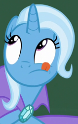 Size: 314x496 | Tagged: safe, screencap, character:trixie, episode:a matter of principals, g4, my little pony: friendship is magic, cropped, looking up, solo, tongue out