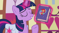 Size: 1920x1080 | Tagged: safe, screencap, character:twilight sparkle, character:twilight sparkle (alicorn), species:alicorn, species:pony, episode:a trivial pursuit, g4, my little pony: friendship is magic, book, solo