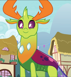 Size: 865x940 | Tagged: safe, screencap, character:thorax, species:changeling, species:reformed changeling, episode:triple threat, g4, my little pony: friendship is magic, cropped, cute, happy, solo, thorabetes