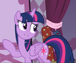 Size: 986x815 | Tagged: safe, screencap, character:twilight sparkle, character:twilight sparkle (alicorn), species:alicorn, species:pony, episode:fame and misfortune, g4, my little pony: friendship is magic, cropped, cute, smiling, solo, twiabetes