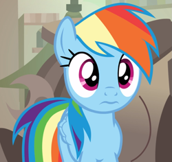 Size: 991x937 | Tagged: safe, screencap, character:rainbow dash, species:pegasus, species:pony, episode:daring done, cropped, female, looking at you, mare, solo