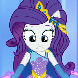 Size: 1080x1080 | Tagged: safe, screencap, character:rarity, equestria girls:rollercoaster of friendship, g4, my little pony:equestria girls, cropped, female, magic, ponied up, solo, super ponied up