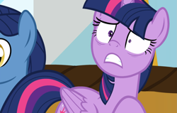 Size: 1475x937 | Tagged: safe, screencap, character:twilight sparkle, character:twilight sparkle (alicorn), species:alicorn, species:pony, episode:once upon a zeppelin, g4, my little pony: friendship is magic, cropped, faec, shocked, solo focus
