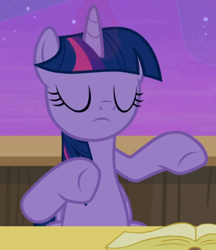 Size: 722x837 | Tagged: safe, screencap, character:twilight sparkle, character:twilight sparkle (alicorn), species:alicorn, species:pony, episode:once upon a zeppelin, g4, my little pony: friendship is magic, cropped, eyes closed, solo, spread hooves