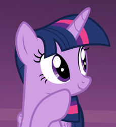 Size: 858x936 | Tagged: safe, screencap, character:twilight sparkle, character:twilight sparkle (alicorn), species:alicorn, species:pony, episode:school daze, g4, my little pony: friendship is magic, cropped, cute, hoof on cheek, smiling, solo, twiabetes