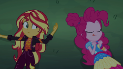 Size: 1920x1080 | Tagged: safe, screencap, character:pinkie pie, character:sunset shimmer, equestria girls:sunset's backstage pass, g4, my little pony:equestria girls