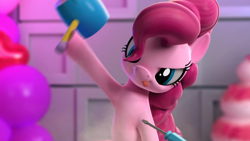 Size: 1920x1080 | Tagged: safe, screencap, character:pinkie pie, hammer, hello pinkie pie, youtube link