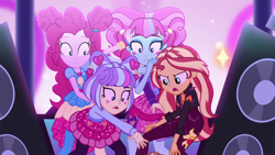 Size: 1920x1080 | Tagged: safe, screencap, character:kiwi lollipop, character:pinkie pie, character:sunset shimmer, character:supernova zap, equestria girls:sunset's backstage pass, g4, my little pony:equestria girls, k-lo, kiwi lollipop, postcrush, su-z, supernova zap