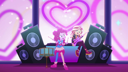 Size: 1920x1080 | Tagged: safe, screencap, character:pinkie pie, character:sunset shimmer, equestria girls:sunset's backstage pass, g4, my little pony:equestria girls, music festival outfit