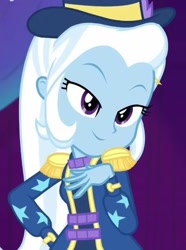 Size: 476x640 | Tagged: safe, screencap, character:trixie, my little pony:equestria girls, cropped, solo
