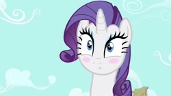 Size: 1280x720 | Tagged: safe, screencap, character:rarity, species:pony, species:unicorn, episode:simple ways, g4, my little pony: friendship is magic, blushing, confused, cute, female, looking at you, mare, solo