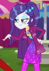 Size: 425x617 | Tagged: safe, screencap, character:rarity, episode:inclement leather, g4, my little pony:equestria girls, cropped, hashtag rain hair don't care, inclement leather: vignette valencia, makeup, running makeup, solo, wet hair, wet hairity