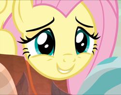 Size: 1200x939 | Tagged: safe, screencap, character:fluttershy, species:pegasus, species:pony, episode:sweet and smoky, g4, my little pony: friendship is magic, close-up, cropped, cute, female, mare, shyabetes, smiling, solo