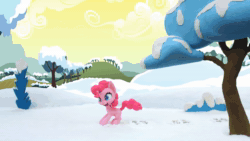 Size: 1920x1080 | Tagged: safe, screencap, character:pinkie pie, character:rainbow dash, species:earth pony, species:pegasus, species:pony, g4.5, my little pony: stop motion short, my little pony:pony life, animated, cake, food, ice and slice, sound, stop motion, webm