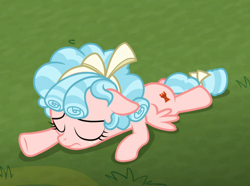 Size: 1198x891 | Tagged: safe, screencap, character:cozy glow, species:pegasus, species:pony, episode:the ending of the end, g4, my little pony: friendship is magic, cozybuse, cropped, eyes closed, female, filly, foal, lying down, solo