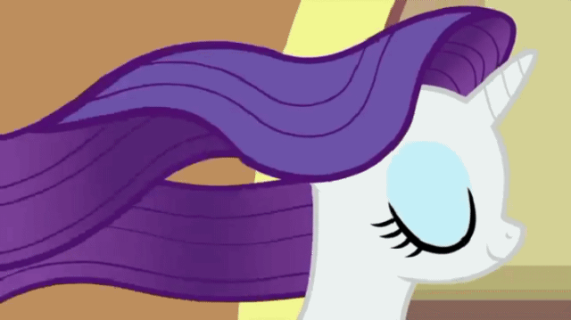 Size: 640x359 | Tagged: safe, screencap, character:rarity, species:pony, species:unicorn, episode:rarity's biggest fan, animated, animation error, female, flowing hair, flowing mane, gif, long mane, mare, messy mane, train, window, windswept hair, windswept mane