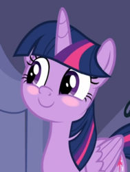Size: 364x481 | Tagged: safe, screencap, character:twilight sparkle, character:twilight sparkle (alicorn), species:alicorn, species:pony, episode:the ending of the end, g4, my little pony: friendship is magic, season 9, blush sticker, blushing, cropped, cute, sweet dreams fuel, twiabetes