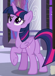Size: 380x520 | Tagged: safe, screencap, character:twilight sparkle, character:twilight sparkle (alicorn), species:alicorn, species:pony, episode:the summer sun setback, g4, my little pony: friendship is magic, butt, cropped, plot, solo