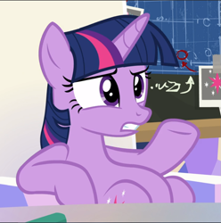 Size: 933x941 | Tagged: safe, screencap, character:twilight sparkle, character:twilight sparkle (alicorn), species:alicorn, species:pony, episode:sparkle's seven, g4, my little pony: friendship is magic, belly, cropped, sitting, solo