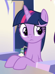 Size: 635x843 | Tagged: safe, screencap, character:twilight sparkle, character:twilight sparkle (alicorn), species:alicorn, species:pony, episode:sparkle's seven, g4, my little pony: friendship is magic, cropped, sitting, solo