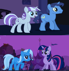 Size: 574x594 | Tagged: safe, screencap, character:night light, character:trixie, character:twilight sparkle, character:twilight velvet, episode:boast busters, episode:the cutie mark chronicles, g4, my little pony: friendship is magic