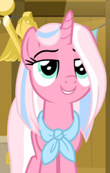 Size: 596x937 | Tagged: safe, screencap, character:clear sky, episode:common ground, g4, my little pony: friendship is magic, cropped, lidded eyes, smiling, solo