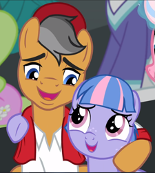 Size: 847x942 | Tagged: safe, screencap, character:quibble pants, character:wind sprint, episode:common ground, g4, my little pony: friendship is magic, bonding, cropped, cute, duo, open mouth, smiling, sprintabetes