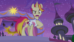Size: 1920x1080 | Tagged: safe, screencap, character:fire flare, episode:the summer sun setback, g4, my little pony: friendship is magic, solo, stage