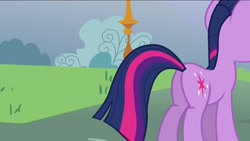 Size: 1136x640 | Tagged: safe, screencap, character:twilight sparkle, character:twilight sparkle (unicorn), species:pony, species:unicorn, episode:magic duel, g4, my little pony: friendship is magic, butt, female, mare, plot, solo, twibutt