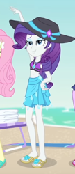 Size: 199x460 | Tagged: safe, screencap, character:rarity, equestria girls:forgotten friendship, g4, my little pony:equestria girls, bikini, clothing, cropped, feet, legs, offscreen character, solo focus, swimsuit