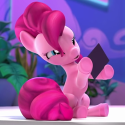 Size: 600x600 | Tagged: safe, screencap, character:pinkie pie, species:earth pony, species:pony, 3d, cropped, female, hello pinkie pie, mare, solo