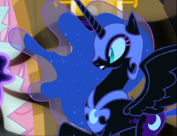 Size: 1220x938 | Tagged: safe, screencap, character:nightmare moon, character:princess luna, episode:do princesses dream of magic sheep?, cropped, shocked, solo