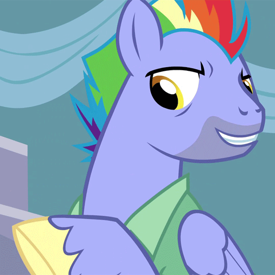 Size: 540x540 | Tagged: safe, screencap, character:bow hothoof, species:pegasus, species:pony, episode:parental glideance, g4, my little pony: friendship is magic, animated, cropped, gif, loop, male, one eye closed, reversed, smiling, solo, stallion, wink
