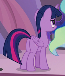 Size: 348x406 | Tagged: safe, screencap, character:princess celestia, character:princess luna, character:twilight sparkle, character:twilight sparkle (alicorn), species:alicorn, species:pony, episode:the summer sun setback, g4, my little pony: friendship is magic, cropped, cute, ethereal mane, female, flowing mane, folded wings, grin, mare, multicolored hair, offscreen character, plot, smiling, solo focus, twiabetes
