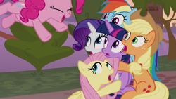 Size: 1920x1080 | Tagged: safe, screencap, character:applejack, character:fluttershy, character:pinkie pie, character:rainbow dash, character:rarity, character:twilight sparkle, character:twilight sparkle (alicorn), species:alicorn, species:pony, episode:the summer sun setback, g4, my little pony: friendship is magic, mane six
