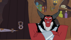 Size: 1920x1080 | Tagged: safe, screencap, character:lord tirek, episode:the summer sun setback, g4, my little pony: friendship is magic, angry, bracer, cute, grumpy, madorable, nose piercing, nose ring, piercing, solo, tirebetes, tirek is not amused
