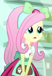 Size: 643x944 | Tagged: safe, screencap, character:fluttershy, episode:pet project, eqg summertime shorts, g4, my little pony:equestria girls, cropped, cute, female, shyabetes, solo