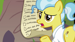 Size: 1920x1080 | Tagged: safe, screencap, character:doctor fauna, species:earth pony, species:pony, episode:she talks to angel, g4, my little pony: friendship is magic, checklist, female, mare, solo