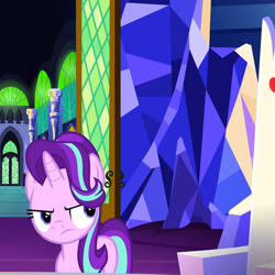 Size: 840x840 | Tagged: safe, screencap, character:starlight glimmer, species:pony, species:unicorn, episode:all bottled up, g4, my little pony: friendship is magic, cropped, female, mare, solo, twilight's castle