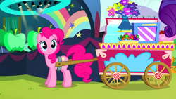 Size: 1920x1080 | Tagged: safe, screencap, character:pinkie pie, character:rarity, species:earth pony, species:pony, species:unicorn, episode:the mane attraction, g4, my little pony: friendship is magic